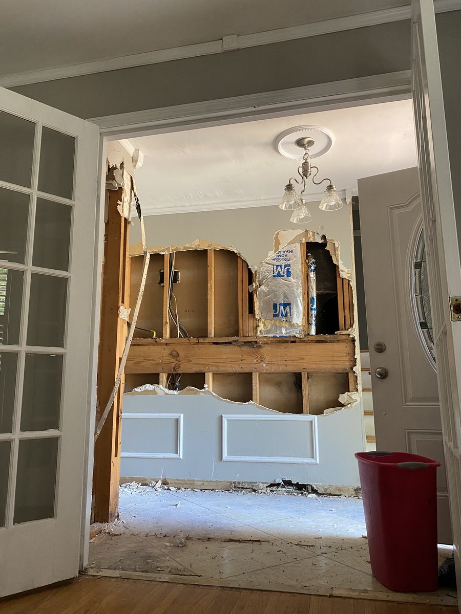 gannweather's tweet photo. Stay tuned for more projects!!! #housedemo #flipthishouse 

This is my morning therapy...kids dropped off at school. No radar to babysit today. Sun is out. Breeze is blowing. And Sheetrock is falling. I’m in my happy place. https://t.co/jh8Pn86ZEf