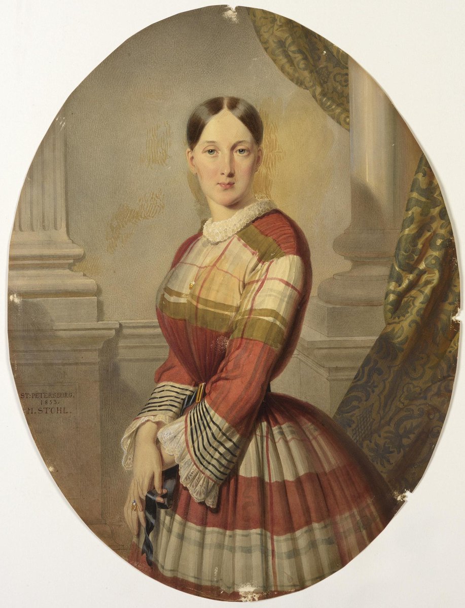 OldPortraiture's tweet photo. Born #OnThisDay in 1819: Grand Duchess #MariaofRussia (1819-76), Duchess of Leuchtenberg, daughter of Emperor #NicholasI

Portrait by #MichaelStohl (1813-81), 1853

#MariaNikolaievna #МарияНиколаевна #Romanov https://t.co/5wzsRmki9r