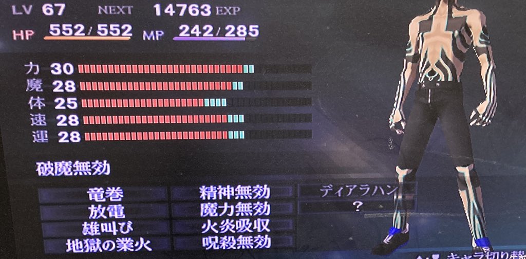 Ricchie 真3hd発売で盛り上がってしまい久々にマニアクスを起動 2周目ハードの途中セーブデータを発見 主人公の名前は 皇 龍牙 くん Lv67では最深部到達と究極のマガタマ入手前でした Lv80でのスキル構成が自分的に完成系 メガテン 真3 真3マニアクス