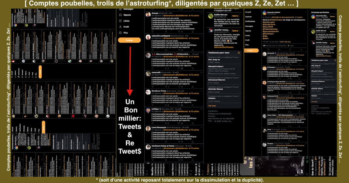 Bon bah: { 1000+ à 12 } une zacrée pâtée... Quelle leçon. même pas un mot de la Teub qui à pourtant honorablement participé au tweet... On peut toutefois parler d'une grozze organisation citoyenne d'astroturfing. Beurk