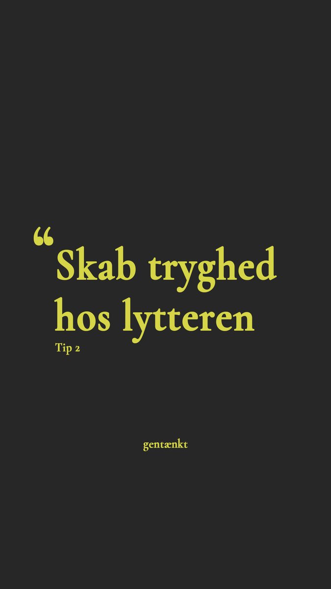 GentNkt's tweet photo. Du skal skabe tryghed hos lytteren. Det kan du gøre ved, at tilbyde forudsigelighed - ikke i selve indholdet, men igennem format, vært, frekvens og mere: https://t.co/ie2Ejty4DY #podcasting https://t.co/Hd4awM7fSo