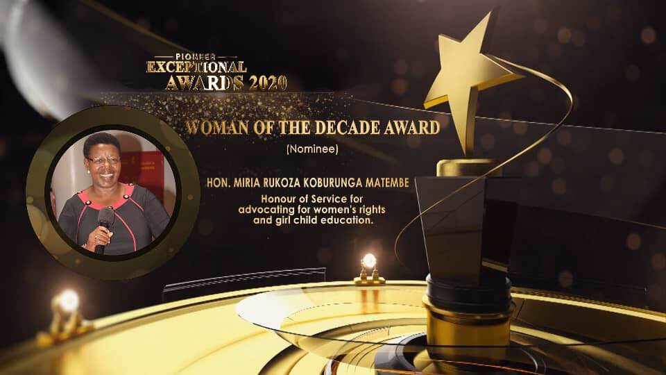 EDWFug's tweet photo. Our third nominee is Hon. Miria Rukoza Koburunga Matembe; nominated for her service in advocating for women’s rights and Girl Child Education. 

#exceptionalawards
#eas2020
#unsungheroes 
#WomanOfTheDecadeAward 

@miriamatembe https://t.co/H9rFvZg8NQ