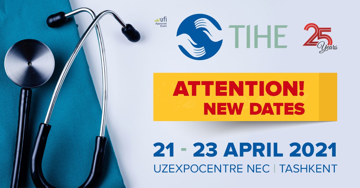 ItecaExhibition's tweet photo. ❗️ Save the NEW DATES of #TIHE in your business calendar!

🗓 April 21 - 23, 2021

✅ TIHE is a key and authoritative event that connects business with the medical community of Uzbekistan!

Looking forward to see you at TIHE 2021 ▶️ https://t.co/XsaRCQXKqn

#ItecaExhibitions https://t.co/wH7AD2QfAh