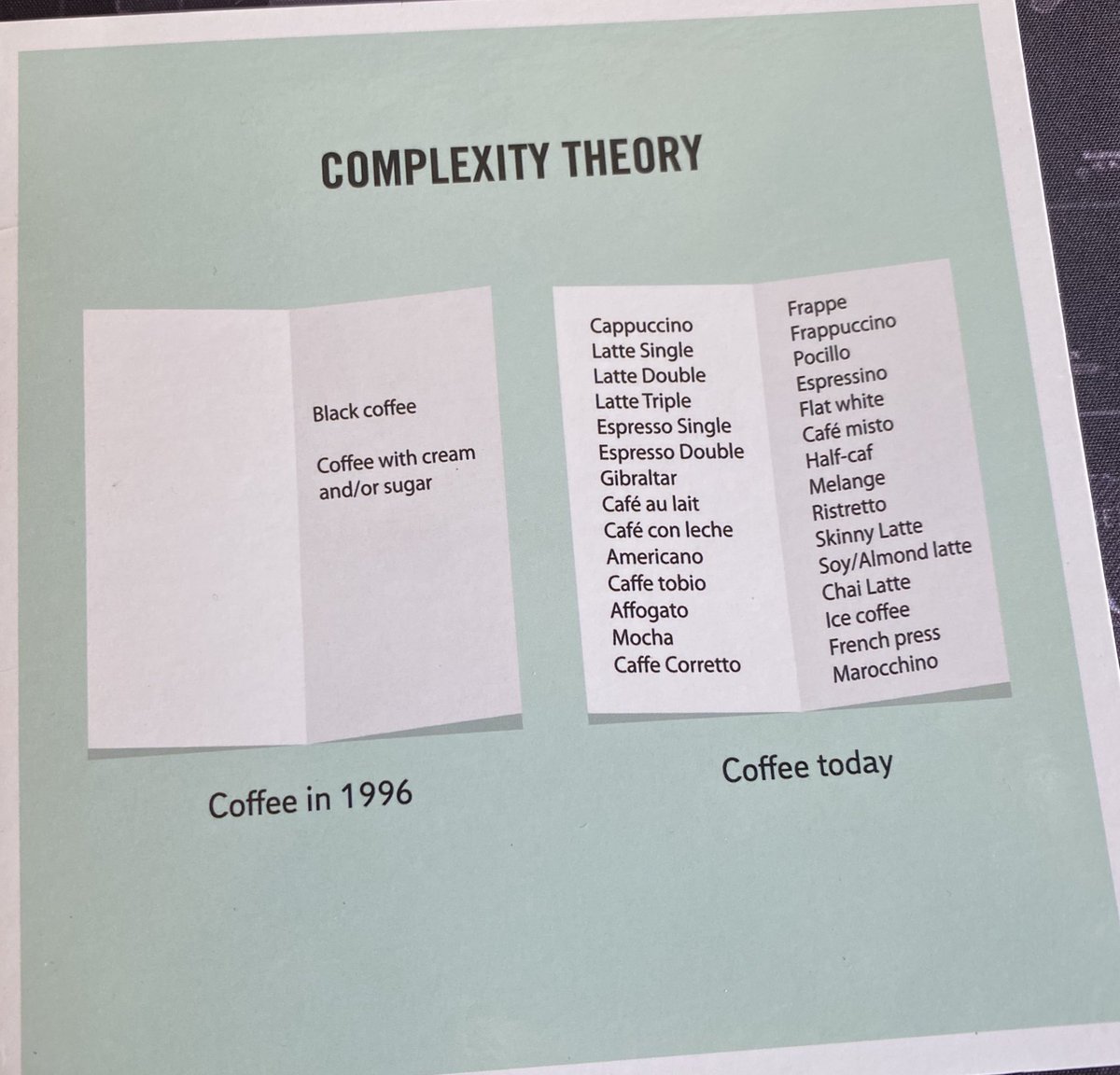 ODUHL2's tweet image. Anyone studying #complexitytheory #OrganisationalDevelopment @LLRAcademy #leadership #OD #Trams ☕️🤓☕️🤓☕️🤓☕️🤓☕️