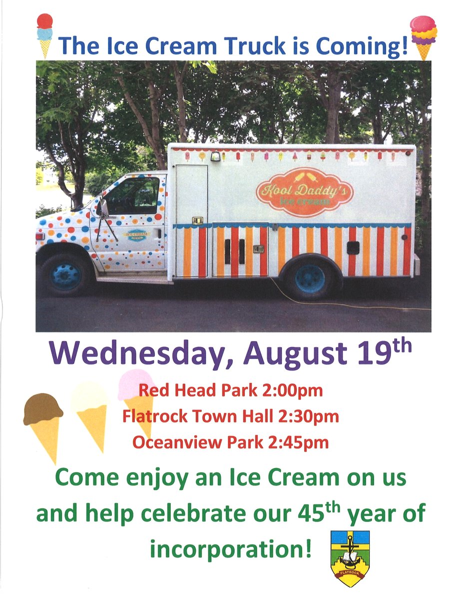 We are celebrating our 45th year of incorporation over the next few months. Because we cannot have a big celebration,  keep an eye out for little things we are doing to celebrate.. Like this: 
FREE ICE CREAM!!
Wednesday, August 19
Come Visit us and celebrate!! 😀