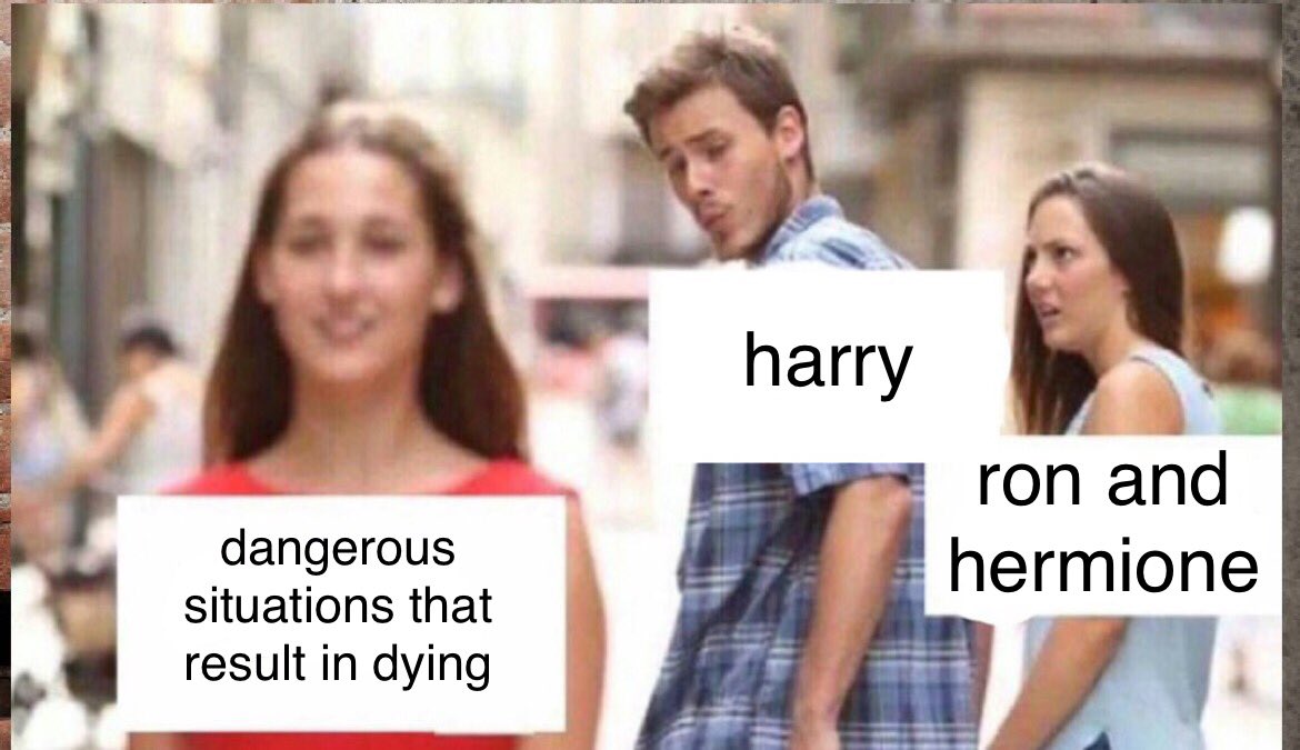 TheHPfacts's tweet photo. the 7 harry potter books summed up: https://t.co/ONg5r4W3Kh