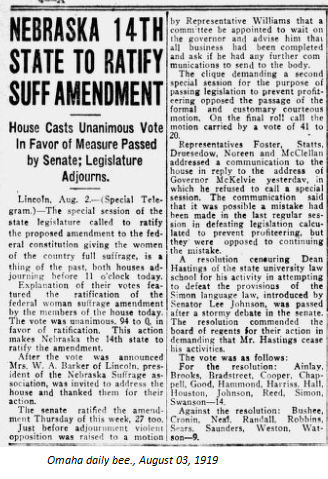 NEBRASKA (August 2, 1919) https://journalstar.com/news/local/history/photofiles-100-years-of-womens-suffrage-in-nebraska/collection_de5b0f4c-d7b5-5e33-a923-597fb1da247e.html
