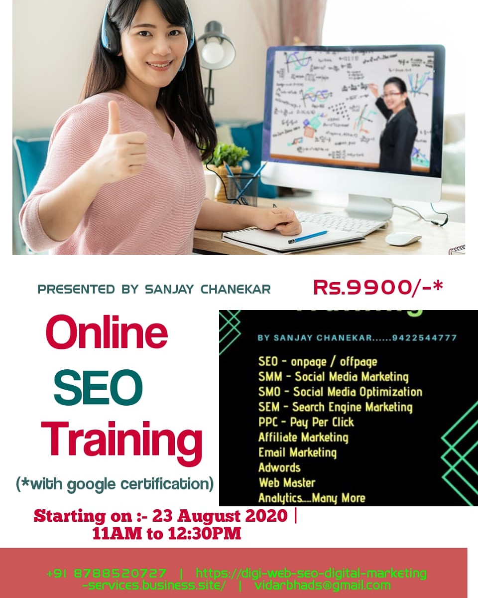 vidarbhads_com's tweet photo. Online SEO Training ...Starting on 23/08/2020
#digitalmarketing #onlineclasses #onlineseotraining #digitalmarketingtraining
#seotraining #nagpur #seotrainer #digitalmktgonlineclasses #socialmediamarketing #searchengineoptimization #seo #digitalmarketingservices https://t.co/Leo7q8FtFb