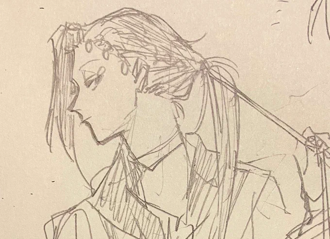 髪を解くだけでなんかアレになる男の絵です(???????) 