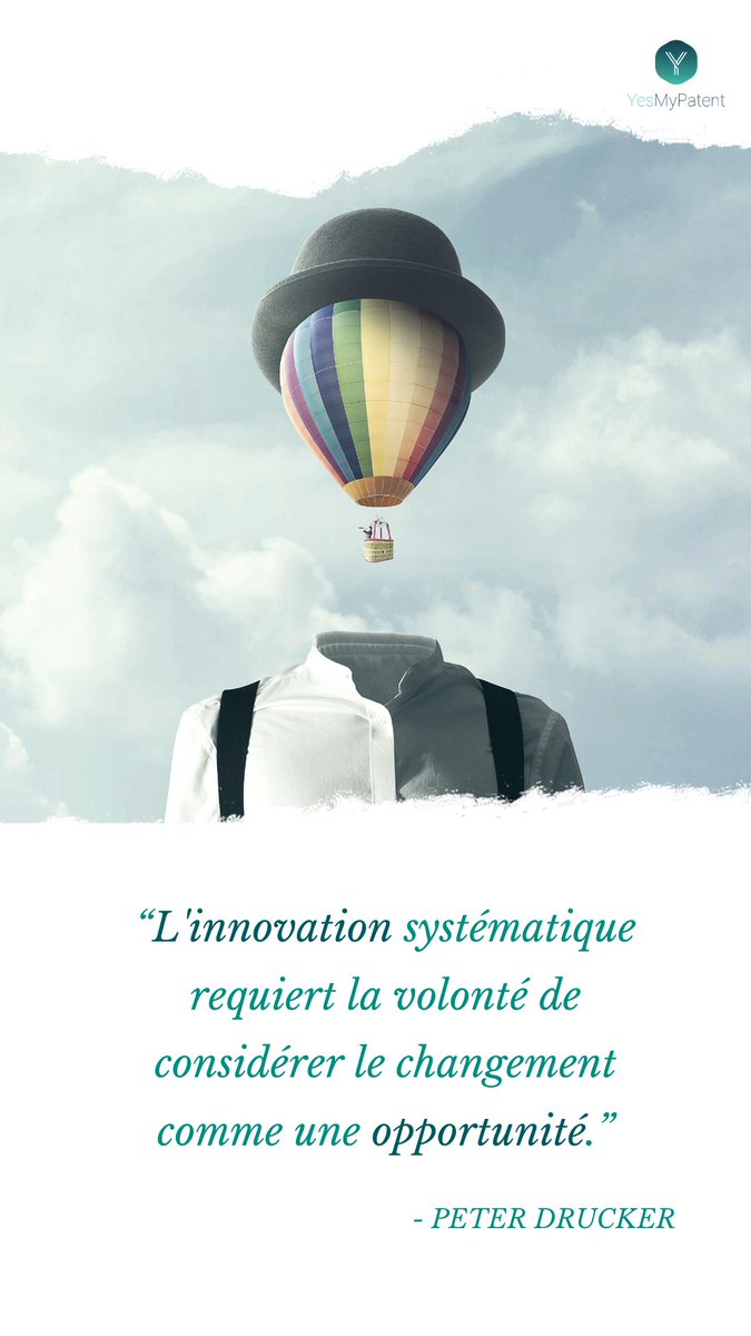 YesMyPatent's tweet photo. #TuesdayQuote 

Alors, convaincus? 
Profitez-en pour aller lire notre fiche pratique "Pourquoi déposer une demande de brevet?" https://t.co/94dhMHzNc0

OSEZ INNOVER💡 https://t.co/hG9Pu5wPdH