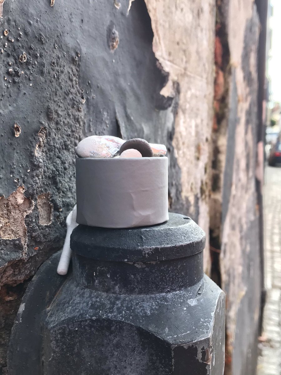 Deborah Pipe’s ‘silver service’ is clustered in Angel Lane for groving: Silver Spoon. <a href="/pipedeborah/">Deborah Pipe</a>. The poem has been written by Deborah Bowkis. Follow at 
groveprojects.org/blog

#groveprojects #silverspoon #burystedmundsandbeyond