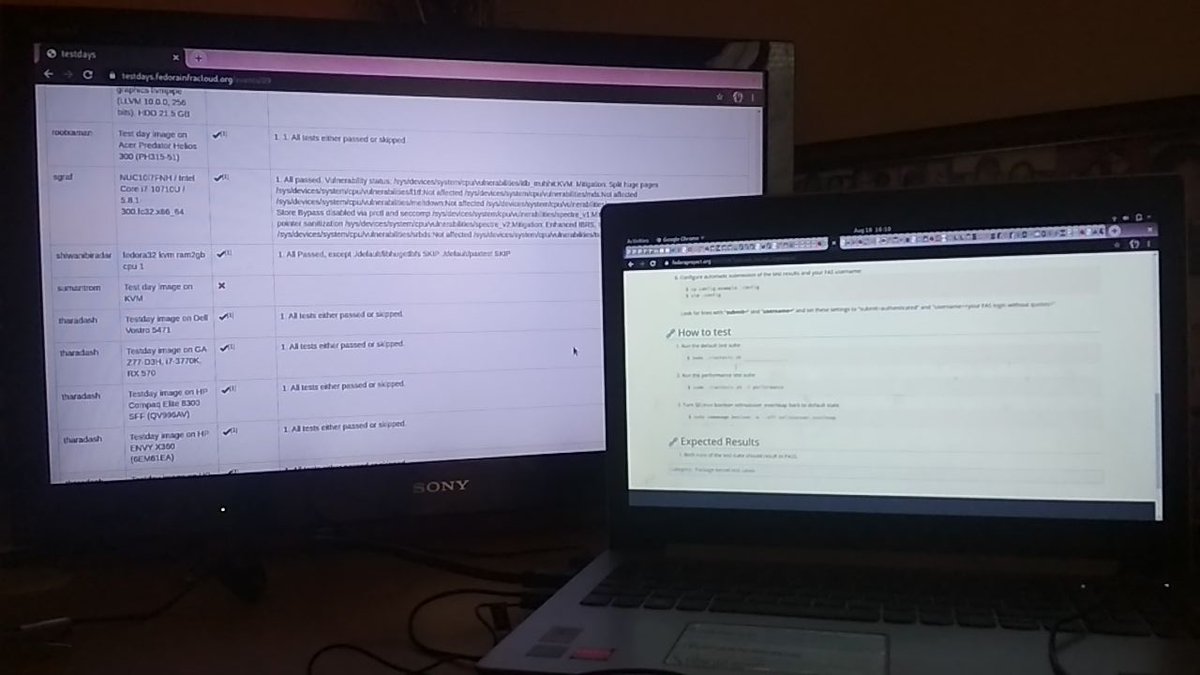 shiwanibiradar's tweet image. Let's start contribution in #OpenSource  by helping @fedora .
Kernel 5.8 test week is happening this time ❤️
#fedora  #testdays  

How many of you done with this ? If yet not then start with me ♥️