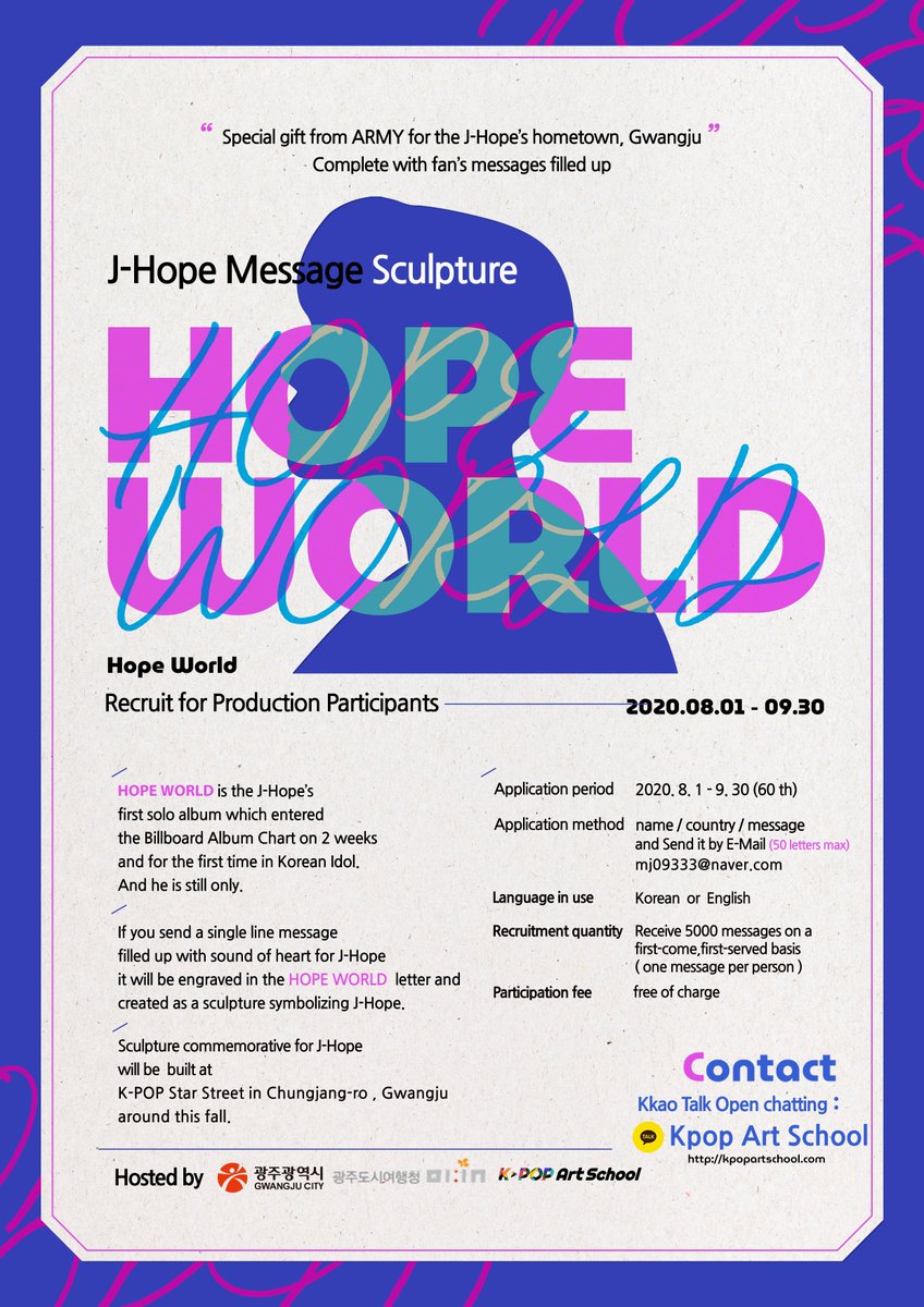 Kpop Art School T Co Ahob0ou1db Special Gift From Army For The J Hope S Hometown Gwangju Message Sculpture Hope World Recruit For Production Participants Gwangju Jhope Kpopartschool Starstreet Bts T Co Bxperhvxzl Kpop Art School T Co Ahob0ou1db Special Gift From Army For The J Hope S Hometown Gwangju Message Sculpture Hope World Recruit For Production Participants Gwangju Jhope Kpopartschool Starstreet Bts T Co Bxperhvxzl