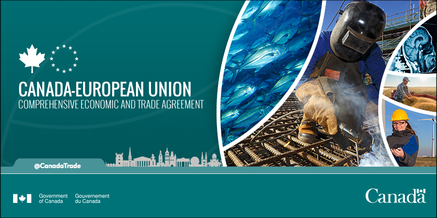 CanadaTrade's tweet photo. #CETA has benefited #Cdnbiz and helped create jobs across 🇨🇦 with increased access to 🇪🇺 markets. Read Canada’s Merchandise Trade Performance report to find out how 🇨🇦 and the 🇪🇺 are benefiting from this partnership.🤝

Find out more👉https://t.co/00CgGnqtzG https://t.co/z0bPNhAiUD