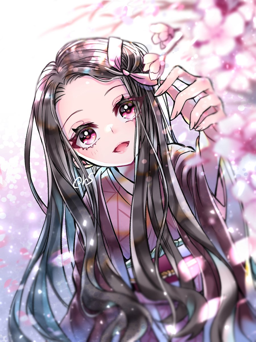 竈門禰豆子 「はなのすみれの描く女の子? 」|はなのすみれ🐤🦜のイラスト