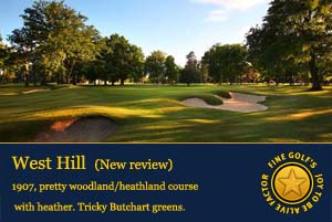 FineGolfing's tweet photo. West Hill reviewed as 1907, pretty woodland/heathland course with heather. Tricky Butchart greens. https://t.co/jC64ifl9KW https://t.co/aBayluATCH