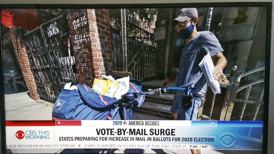 Thank You <a href="/CBSThisMorning/">CBS Mornings</a> for running my photo for this morning's lead story on voting ballots and funding for the #USPS