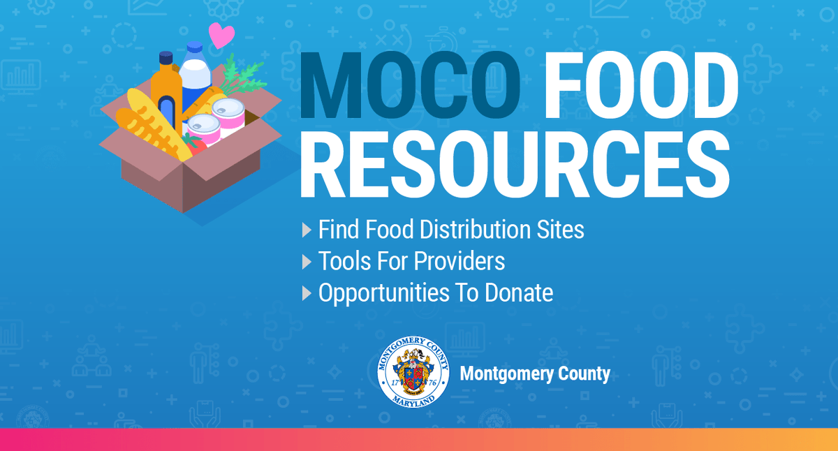 MontgomeryCoMD's tweet photo. If you need food assistance, call 311 and ask for the Food Access Call Center. For more food resources, including a calendar of upcoming food distribution events, 👀 ➡https://t.co/785NAiBSXI. @MoCoFoodCouncil @MoCoDHHS @311MC311 https://t.co/7yE8qZMMeA