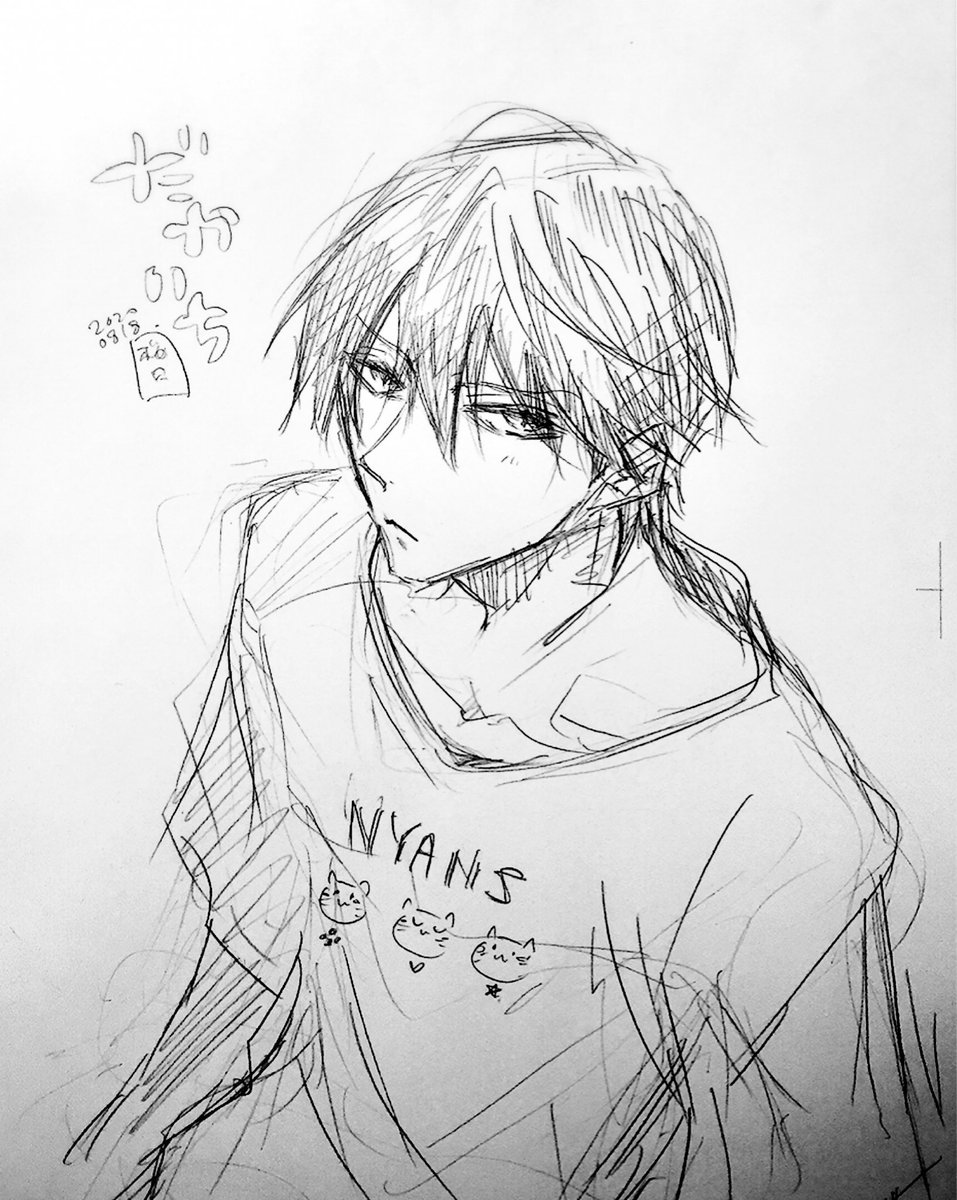 ミスプリントに落描いたトータカカカカ。#だかいち 
