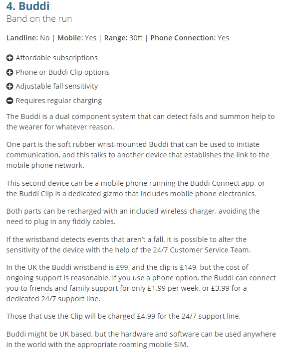 wearebuddi's tweet image. Buddi is featured in @techradar&apos;s list of the best fall detection sensors of 2020! #TechRadar #BestOfTech #UKBiz