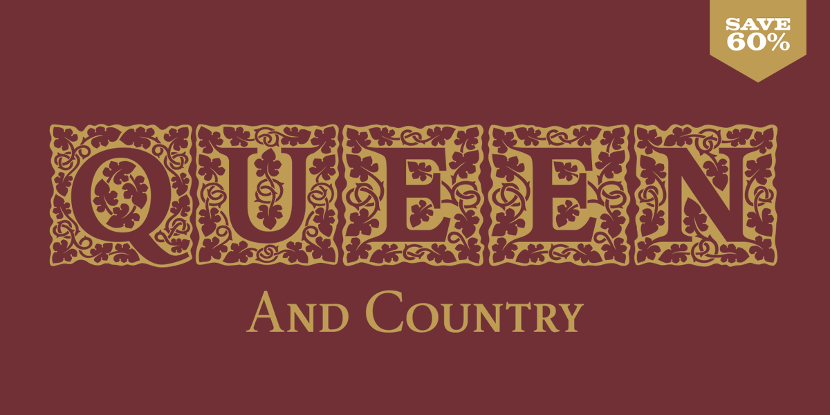 MyFonts's tweet photo. Victorian from start to finish, Ted Staunton’s P22 Amelia Jane includes not just the text fonts, but an several fonts’ worth of (chromatic!) initial caps, too. It’s 60% off this week only for Type Through the Eras: https://t.co/fWNjdWzR9T #typeeras https://t.co/gI2CmTOvHw