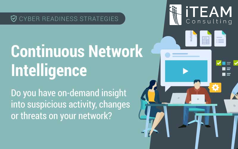 iTEAMNM's tweet photo. The 12 Cyber Readiness Strategies: Part 5  - Continuous Network Intelligence.  Knowledge is power. You need on-demand insight of anomalous activities, suspicious changes, or potentially harmful misconfigurations occurring internally on your network. https://t.co/N0WHRSoIPd