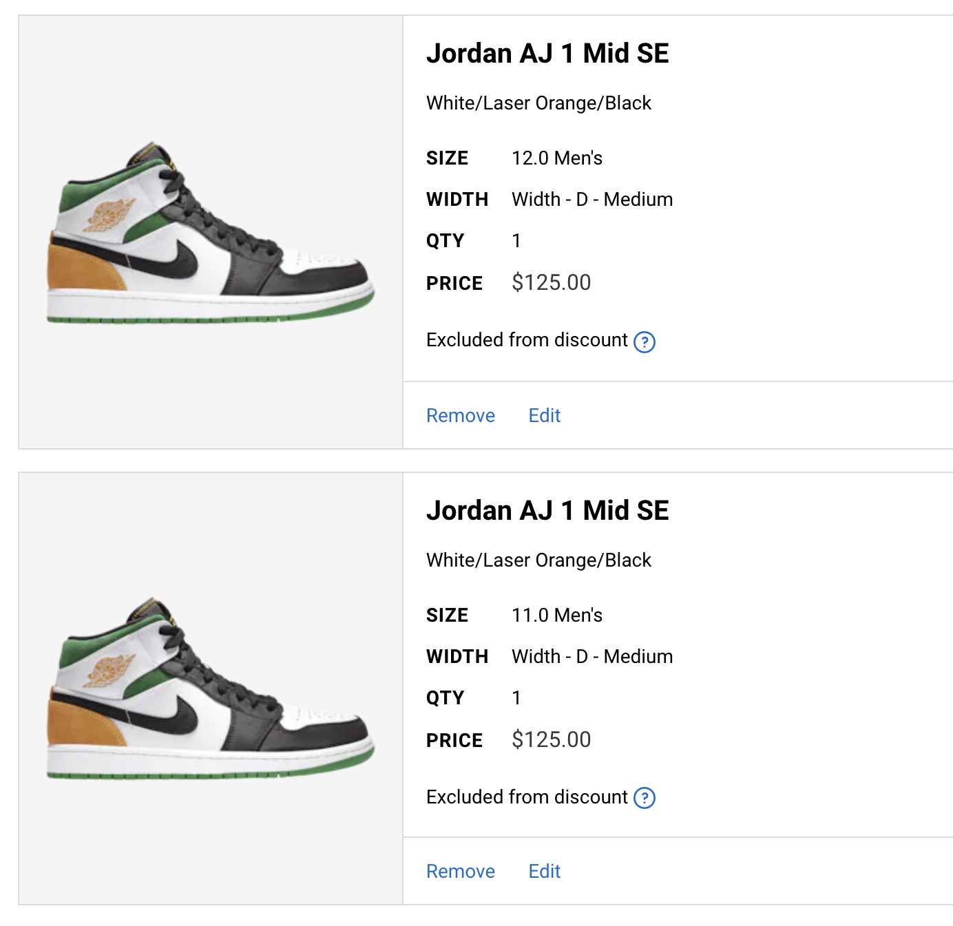 jordan 1 mid laser orange lucky green
