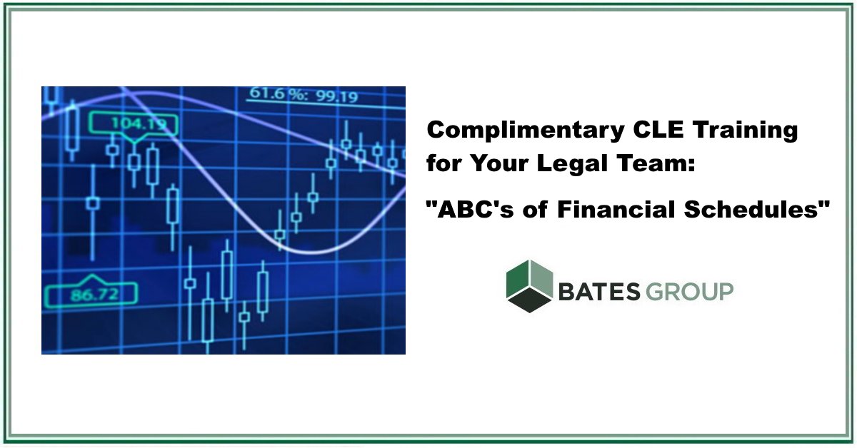 BatesGroup's tweet photo. Train your legal team to read and interpret financial schedules and understand #economicdamages to prepare for the anticipated litigation surge. Book your program now https://t.co/SFW0EfoE3L #RetailLitigation #CLEtraining https://t.co/NMfH7TOfG9