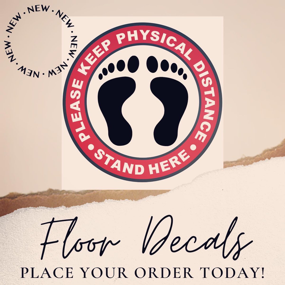 Place your order this week for FLOOR DECALS! Great for your business, school, restaurant and/or store front! Options vary &amp; can be personalized. No minimums required. Here are the most common! ➡️SWIPE RIGHT ➡️ Inquire today! #highptdesigns