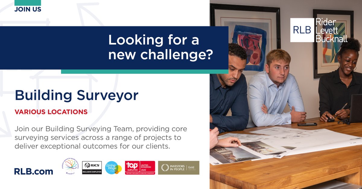 rlb_uk's tweet photo. Be part of our building surveying team. Build your future at RLB: https://t.co/Csco7VAJ7T https://t.co/ZCWzmPdZdA