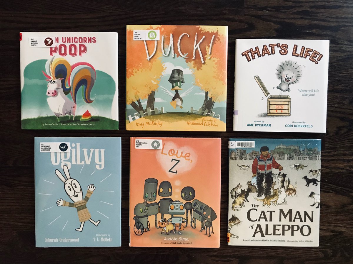 This week’s library haul 🧡 #LexieCastle @christiancornia @RP_Kids @MegMcKinlay #NathanielEckstrom @Candlewick @AmeDyckman @CoriDoerrfeld @LittleBrownYR @underwoodwriter @T_L_Mcbeth @HenryHolt @JessieSima @SimonKIDS @Irene_Latham @arabinalabama @yukoart @PutnamBooks #kidlit