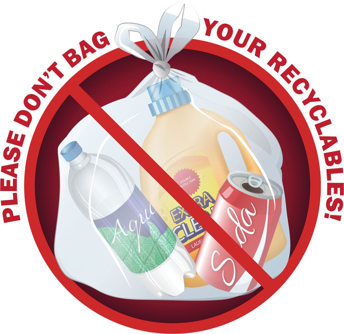WaukCoRecycles's tweet photo. Always keep recyclables loose into your bin! No bagging! 🚫

Plastic bags and other plastic films wrap around sorting equipment at the Recycling Center and cause shut downs, safety concerns to workers, and inefficient sorting.
#WaukCoRecycles #RecycleRightWI https://t.co/V4uczm0pp2