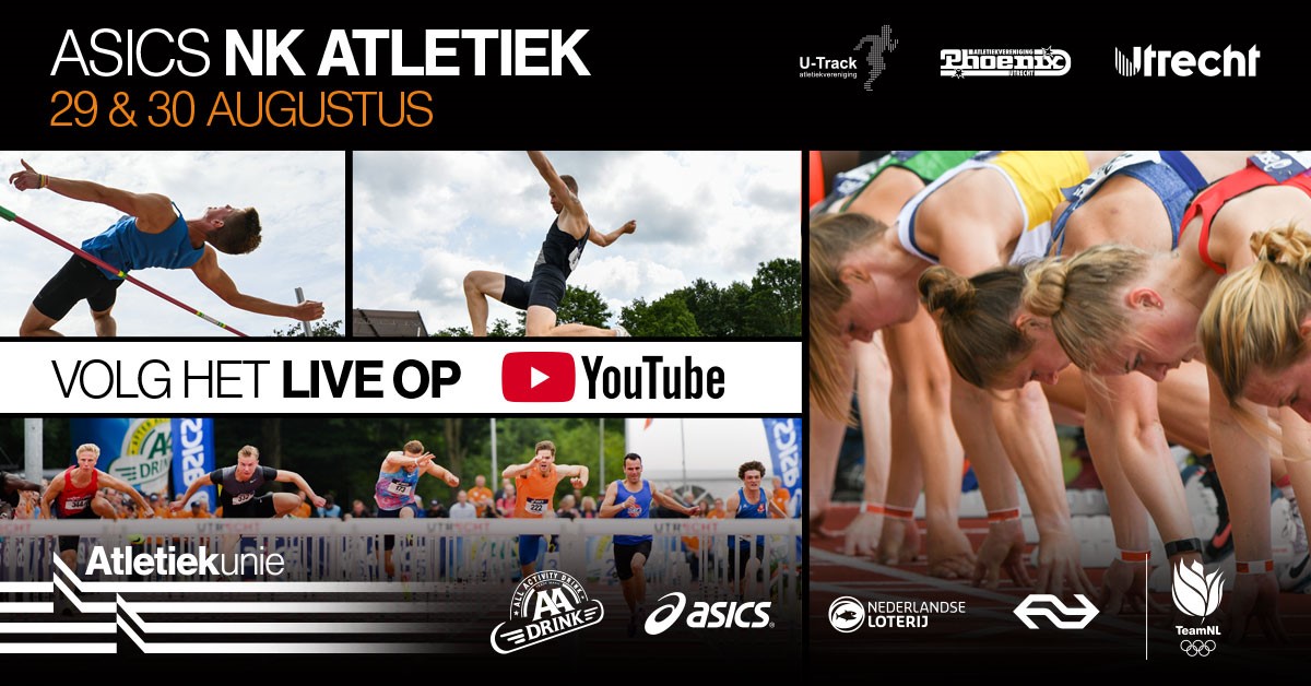 Niks missen van de ASICS NK Atletiek 2020? Volg de wedstrijd via onze livestream op YouTube: elk onderdeel wordt van begin tot eind gestreamd! 🙌 #NKatletiek