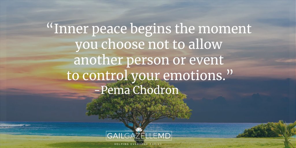 It's a rare person who doesn't crave peace of mind. So many times, though, we give our inner peace away, voluntarily at that. With #mindfulness, we see this more clearly and we realize we have a choice. #Resilience #Quote #TuesdayMotivation #Mindset