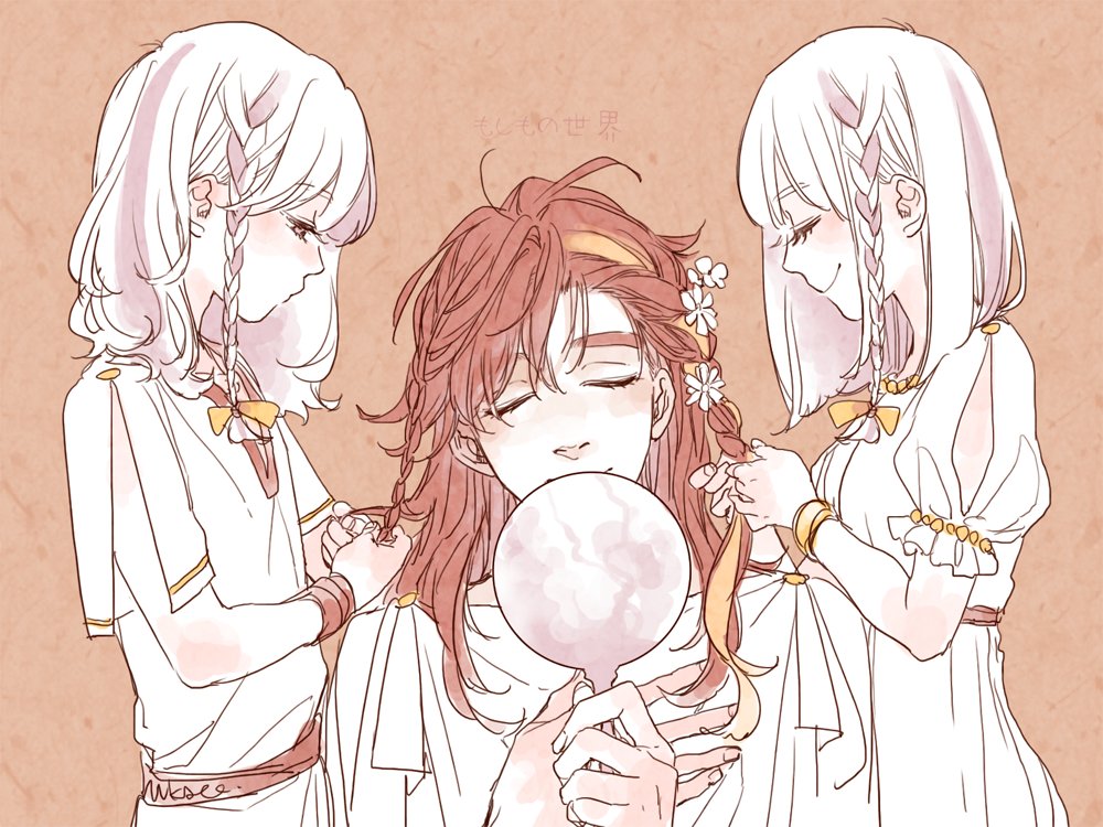 「【幸せアルカディア】三つ編み
. https://t.co/nYvBW5mU8H」|糠床@めもれぽ在庫追加のイラスト