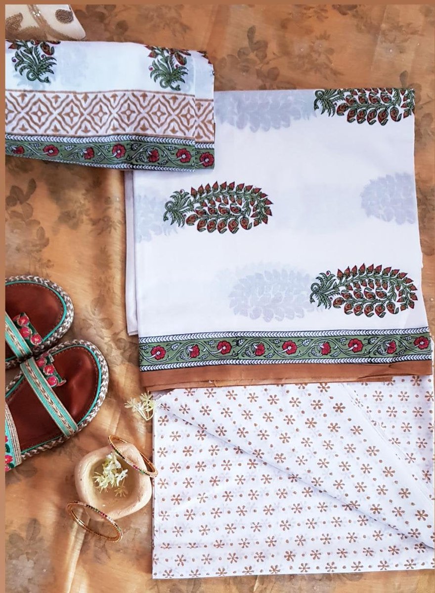 IdecorIndia's tweet photo. Excited to share the latest addition to my #etsy shop: Women and girls designer dress suit unstitched block print pure cotton https://t.co/MBsm7CBVlb #white #green #motifs #floral #purecotton #handblock #blockprint #handprint #traditionalwear https://t.co/ABe4XoZcWg