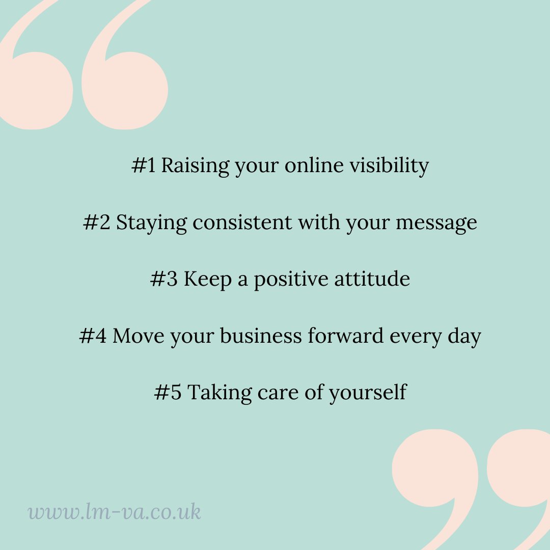 LMVirtualAssist's tweet image. This week's blog is about how to succeed in business. I find #3 the easiest, as I love my work and my clients. I struggle with #5 - I'm sure I'm not alone! Which ones do you struggle with and which come easy to you?

#business #businessgrowth #success #entrepreneur #VA