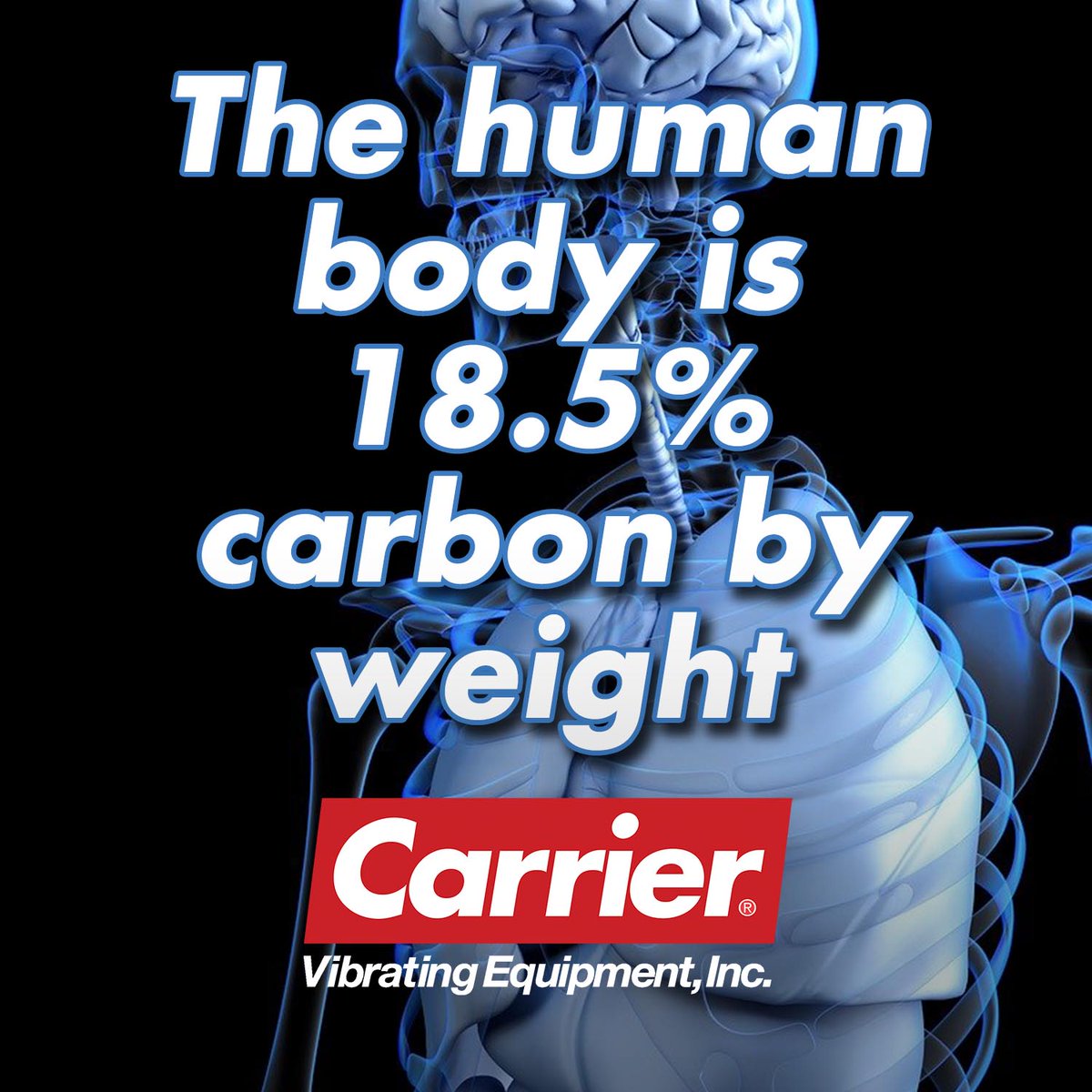 carriervibrate's tweet photo. The human body is 18.5% carbon by weight https://t.co/XmQHZGWzc7