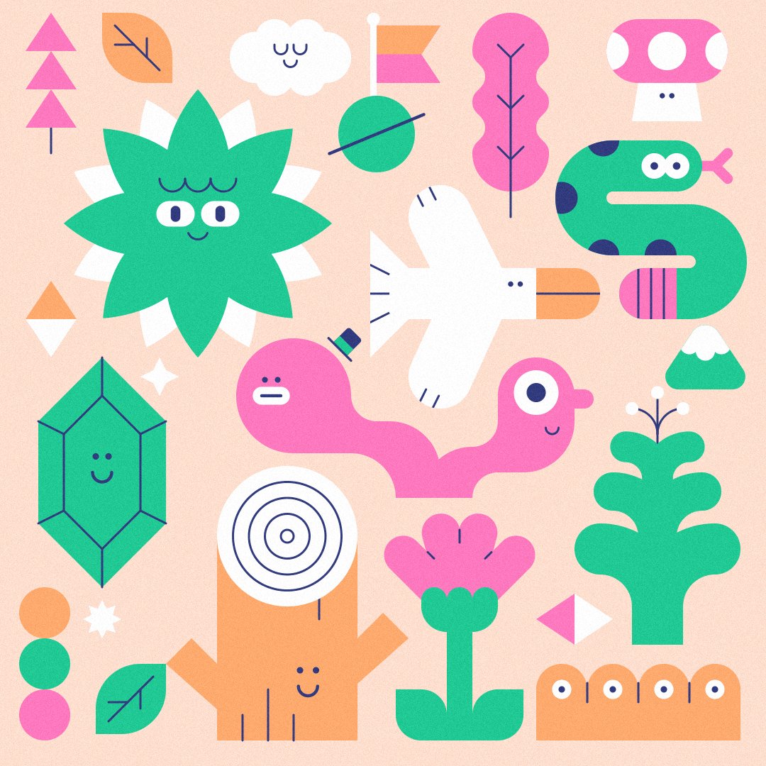 momodraws's tweet photo. My first ever commission! I was asked to draw my favourite happy shapes 🥰 https://t.co/fvNB4YZ0el