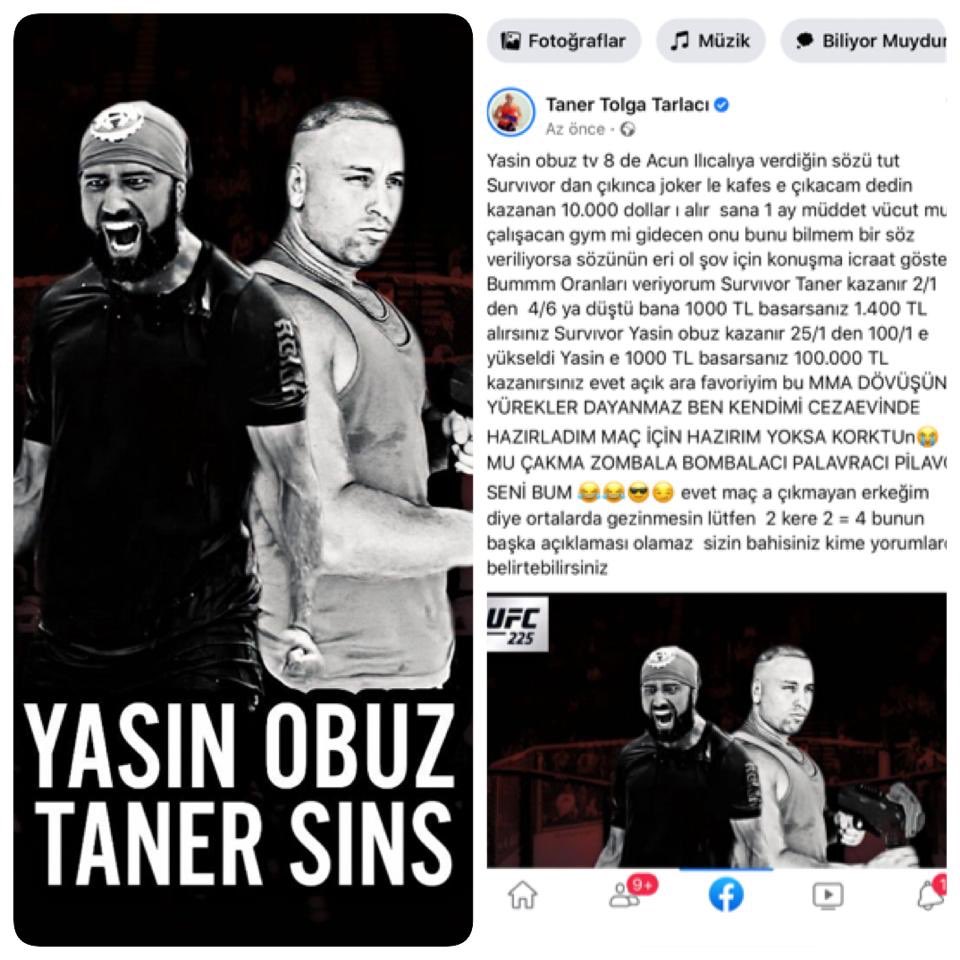 Taner Tolga Tarlacı on Twitter "Sizce bu kafes dövüşünü kim kazanır Survıvor Taner mi Yoksa