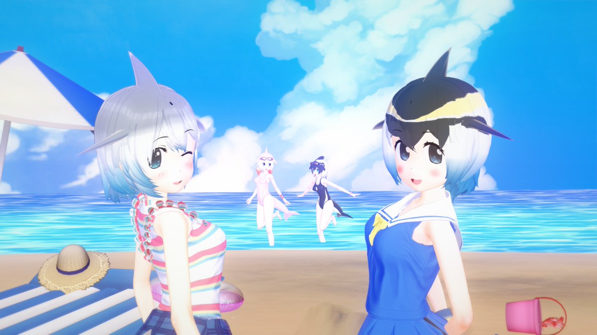 G Kemokatsu On Twitter マイルカと以外の他のイルカアップデート版を配布します マイルカは全体的に青と短めの服装 を導入して涼しさを与え 室内服にけもフレ3のパジャマを追加しました 最後に 個別で着られるパジャマやアラフェネが着ていたマリン水着も一緒に