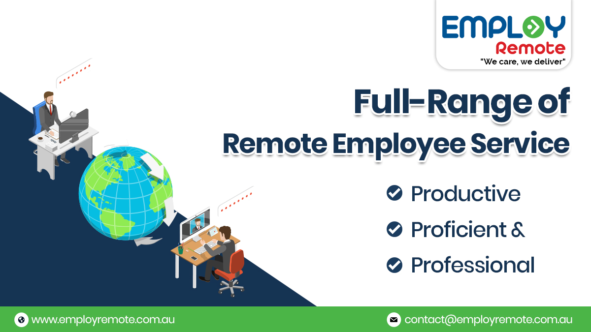 Hire Remote Employees

Many companies are considering remote staff after COVID-19 passes. Here's a look at why, and how Employ Remote can help support a remote workforce.

Contact us now for Hire Remote Employees. employremote.com.au

#remoteemployee #employremote