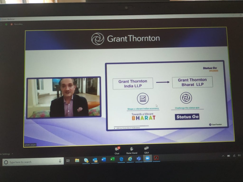 VisheshCC's tweet photo. In line with our #purpose of Shaping a more #VibrantBHARAT delighted to announce the change of our name from #GrantThorntonIndiaLLP to #GrantThorntonBharatLLP 

@VisheshCC @GrantThorntonIN 
@GrantThornton 

#AtmaNirbharBharat https://t.co/7nVI9PURVk