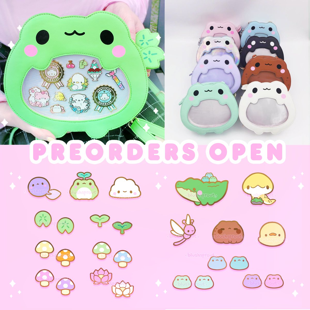 ☆ Froggie Ita Bag + Enamel Pins! ☆ by Blushsprout — Kickstarter
