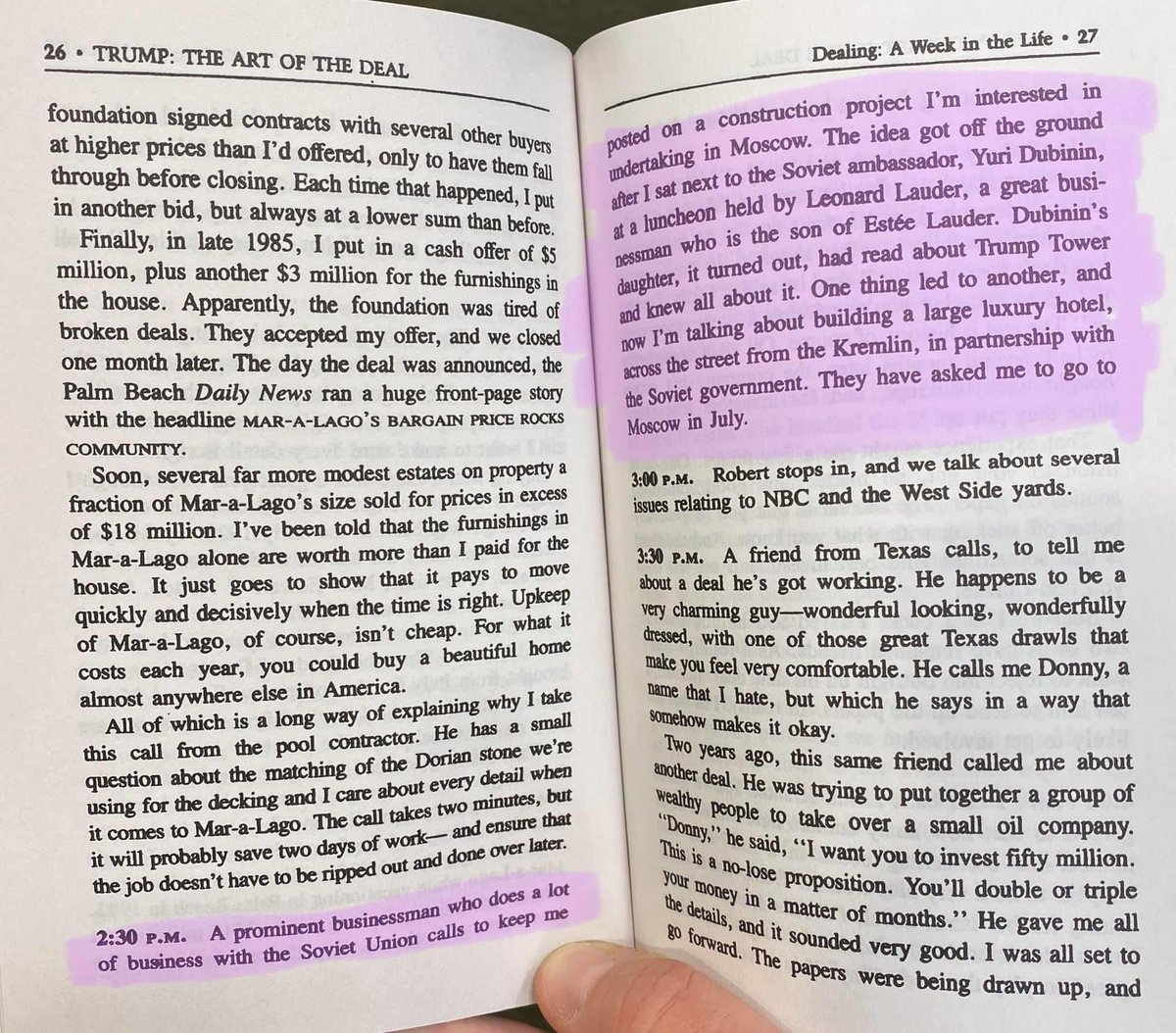 Here’s Chapter 1 and 14 of  @realDonaldTrump’s 1987 book, Art of the Deal: