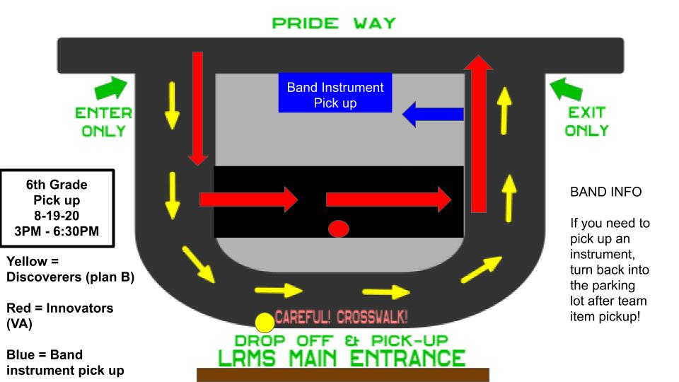 LRMSPride's tweet photo. 6th Grade Parents - a map for item pickup! https://t.co/vFw7HpqOFx