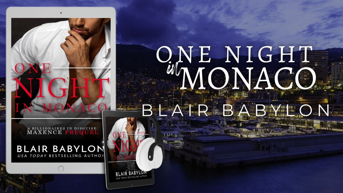 Happy Release Day, Blair Babylon! One Night in Monaco...

AMZ: amzn.to/3g2ZPyP

Simone Maina is everything that Maxence Grimaldi loves in a woman. She’s curvy, beautiful, effervescent, and loads of trouble.
And she’s why he’s missing from Monaco...