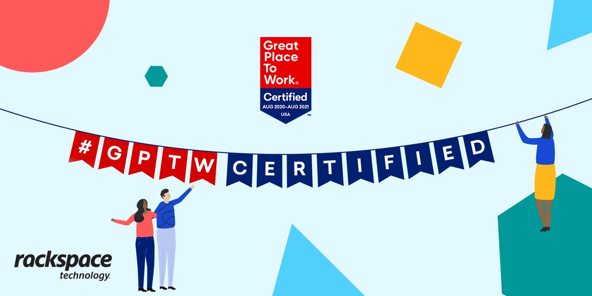 Rackspace Technology (@rackspace) on Twitter photo We are excited to announce that <a href="/GPTW_US/">Great Place To Work</a> has deemed us a Great Place to Work© Certified Company in the United States for 2020! This means the US joins Rackers in Mexico, the Netherlands, Hong Kong and the UK in being certified. Great work, Rackers!! bit.ly/3h820CL We are excited to announce that <a href="/GPTW_US/">Great Place To Work</a> has deemed us a Great Place to Work© Certified Company in the United States for 2020! This means the US joins Rackers in Mexico, the Netherlands, Hong Kong and the UK in being certified. Great work, Rackers!! bit.ly/3h820CL