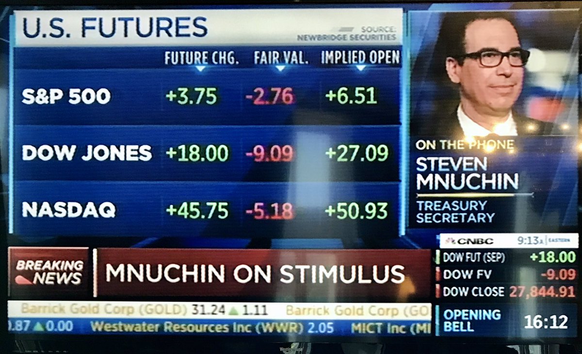 Joined <a href="/SquawkStreet/">Squawk on the Street</a> to discuss the economic relief we want to deliver to American workers, families and businesses if the Democrats are interested in getting it done with us.