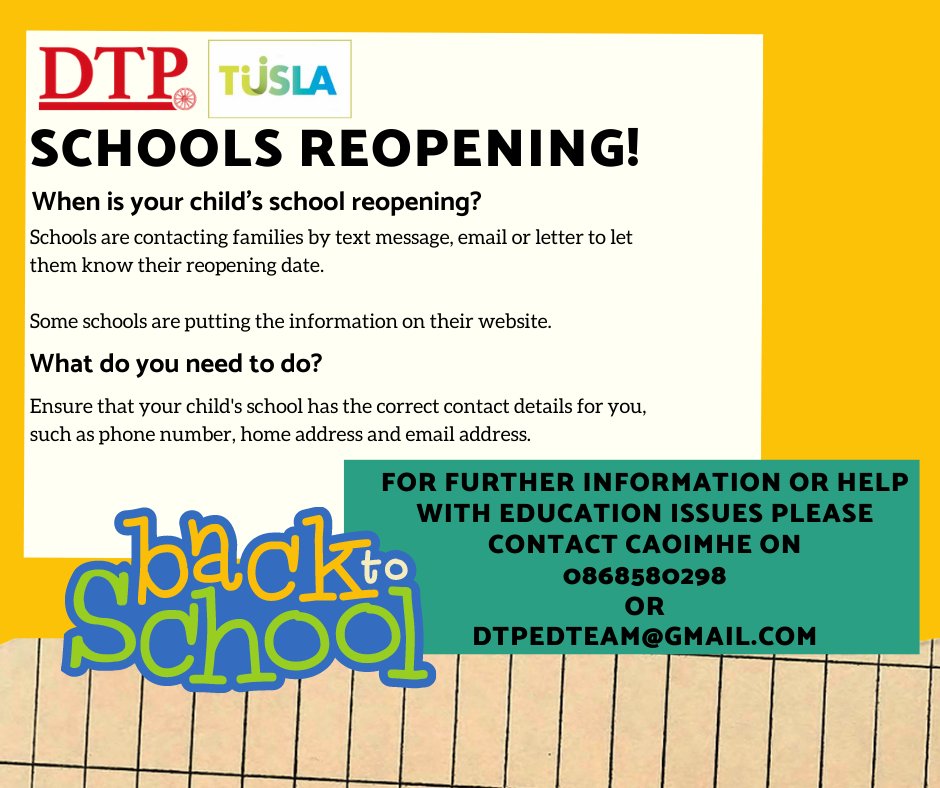 SCHOOLS REOPENING! Now that schools are reopening it's important to stay informed and in contact with your school for any updates. #backtoschool2020